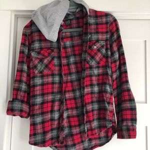 Hooded flannel